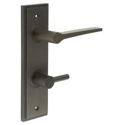 Burlington by Frelan Dark Bronze Fire Rated DIN Bathroom Door Handles - Knightsbridge - Inner 3 - 200 x 55mm