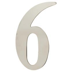 Rutland Frontier Collection 75mm Concealed Self Adhesive Door Numeral - 6 / 9 - Polished Nickel