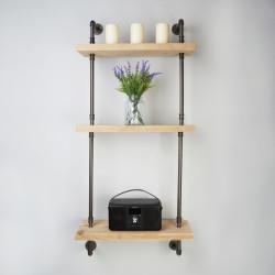 Altro 3/4" 3 Tier Drill Through Pipe Shelf Kit - Grey