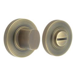 Burlington by Frelan Inner 3 Turn & Release with Knurled Rose - 47mm Diameter - Antique Brass