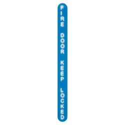 Altro Fire Door Keep Locked Door Sign - Long Oval Shape Lollipop Design - 150 x 13mm - Rigid Plastic