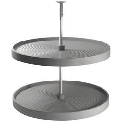 Emuca Full Tray Carousel Set - Cabinet Width 800mm - Grey Plastic