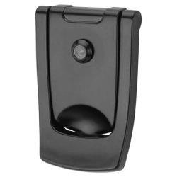 Hoppe AR725K Designer Door Knocker with Viewer - Black - 110 x 74mm