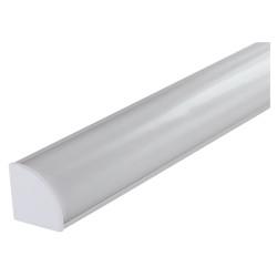 Integral LED Corner Surface Profile with Frosted Diffuser for LED Strip Light - 1000mm - Aluminium