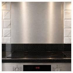 Altro Screw Fix 430 Stainless Steel Kitchen Splashback - 900 x 600mm - Satin