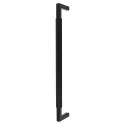 Hampstead Matt Black 25mm Knurled D-Bar Door Pull Handle - Bolt Fix - 450mm Centres