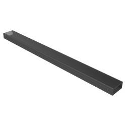 Sensio Fino Surface Mounted Profile with End Caps and Brackets - 2000mm - Black