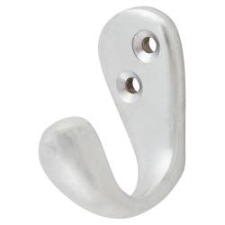Alexander & Wilks Victorian Single Coat Hook - 44 x 23mm - Satin Chrome