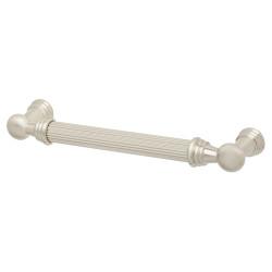 Altro Whitby Lines 10mm T-Bar Cabinet Pull Handle - 128mm Centres - Satin Nickel