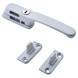 Fab & Fix Craftsman Locking Casement Window Fastener - Reversible - Premium Satin Silver