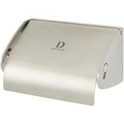 Dolphin Single Toilet Roll Holder with Flap - 70 x 135 x 98mm - Stainless Steel