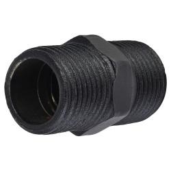 Altro 1/2" Pipe Shelving Iron Threaded Nipple Connector - Black