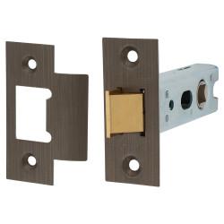 Jedo Heavy Duty Bolt Through Tubular Latch - 76mm Case - 57mm Backset - Square - Antique Brass