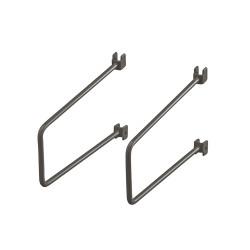 elfa Twin Slot Shelving System - Wall Upright Shelf Book End - 250mm Length - Graphite - Pack of 2
