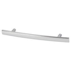 Altro 14mm Curved T-Bar Cabinet Pull Handle - 128mm Centres - Polished Chrome