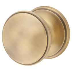 Hampstead Antique Brass Round Centre Door Knob - 80mm Rose Diameter