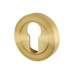 Touchpoint Escutcheon - 50mm Diameter - Euro - Satin Brass