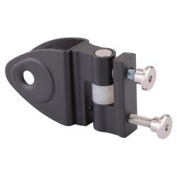 Designer Self Closing Cubicle Hinge - 17-21mm Panels - Black Fine Textured