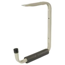 Rothley Heavy Duty Tubular Garage & Shed Padded Ceiling Storage Hook - 325mm Depth - Cream & Black