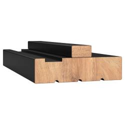 LPD Fire-Rated Hardwood Door Lining with Loose Stop - Primed - FD30 - 2130 x 133 x 32mm - Black