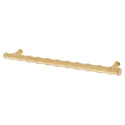 Alexander & Wilks Crispin Bamboo 15mm T-Bar Cabinet Pull Handle - 224mm Centres - PVD Satin Brass