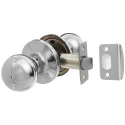 Touchpoint Polished Chrome Bala Hotel Passage Mortice Door Knobset - 65mm Rose Diameter