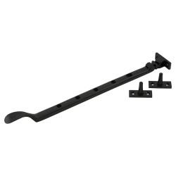Carlisle Brass Victorian Casement Window Stay - 12"/300mm Length - Matt Black