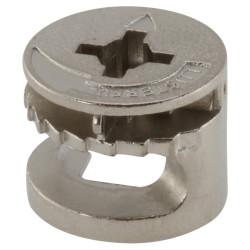 Rimless Cam Connector - 15mm Min Panel Thickness - Nickel Plated - Pack of 50