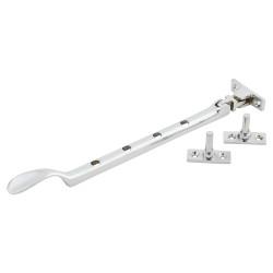 Altro Cast Victorian Casement Window Stay - 10"/250mm Length - Polished Chrome