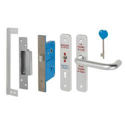 Phlexicare RADAR Lockset - 50mm Backset - 78mm Case - Right Hand - Satin Anodised Aluminium
