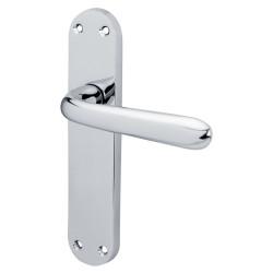 Touchpoint Polished Chrome Latch Door Handles Pack - Arezzo Range