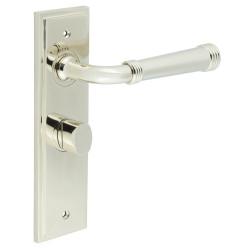 Burlington by Frelan Polished Nickel Fire Rated Bathroom Door Handles - Highgate - Inner 2 - 200 x 55mm