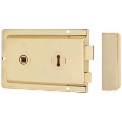 Altro Flanged Rim Sashlock - 155 x 105mm - Brass