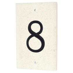 Limestone Screw Fix Door Numeral - 8 - 140 x 90mm - Natural Limestone