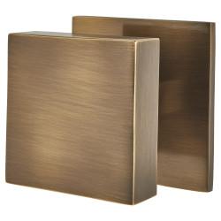 Heritage Brass by M Marcus Antique Brass Square Centre Door Knob - 89 x 89mm Square Rose