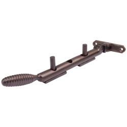 Hampstead Reeded Casement Window Stay - 8"/200mm Length - Soft Antique Bronze