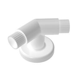 Fitzroy of London Modular Fluted Hand Rail - 82 x 36 x 85mm - 135Â° Wall Fixed Elbow Joint - White
