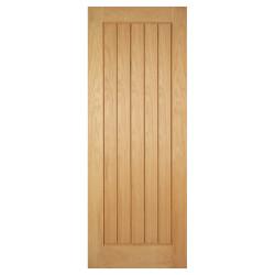 LPD Mexicano 5 Panel Pre-Finished Solid Internal FD30 Fire Door - 2040 x 726 x 44mm - Oak