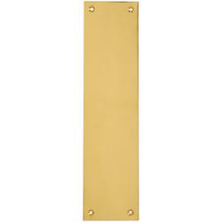 Hampstead Solid Brass Victorian Plain Finger Plate - 300 x 75 x 1mm - Polished