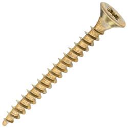 SiDAX General Purpose Pozi Countersunk Wood Screws - 4.0 x 40mm - Yellow Zinc - Pack of 200
