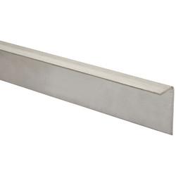 Toilet Cubicle Head Rail - 'L' Angled - 19-20mm Panels - 304 Stainless Steel