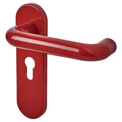 Hoppe AR600/23 Rouge Red Nylon Steel Core Euro Lock Door Handles - 47.6mm c/c - Paris Range