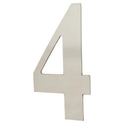 Rutland Frontier Collection 75mm Concealed Self Adhesive Door Numeral - 4 - Polished Nickel