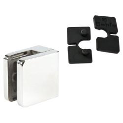 Bohle Square Balustrade Clamps & Inserts - 10mm Glass - 45mm x 45mm - 316 Pol Stainless - Pack of 4