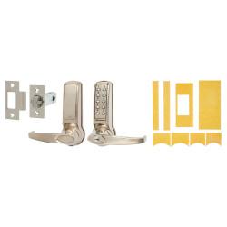 Codelocks CL4010 Digital Code Operated Lock and Latch with Intumescent - Stainless Steel