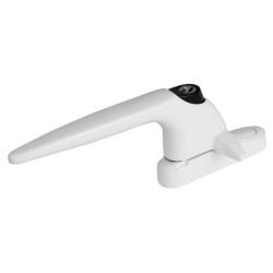 Trojan Sparta uPVC/Timber Cockspur Locking Window Handle - 15.5mm Nose Height - Left Hand - White