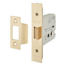 Altro Heavy Duty Bolt Through Flat Latch - 79mm Case - 57mm Backset - PVD Brass
