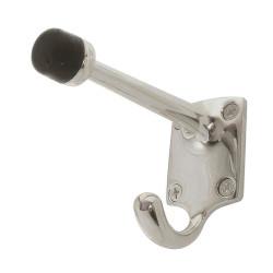 Hampstead Cubical Single Hat & Coat Hook with Buffer - 85 x 55mm - Polished Chrome