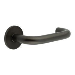 CRES by Frelan Dark Bronze Fixed Dead 19mm Return to Door Handles on Round Rose - CR-106 Range