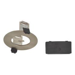 Integral LED Evofire IP65 Fire Rated LED Fixed Downlight with GU10 Holder - Satin Nickel